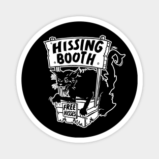 Funny Goth Black Cat Hissing Booth - For Cat Moms & Cat Dads Magnet